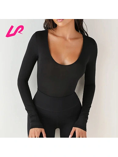 slim fit long sleeve tops
